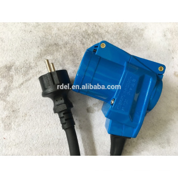 16A AC 440V 3 fase 4 alambre 3P4W Conector de cable Enchufe industrial